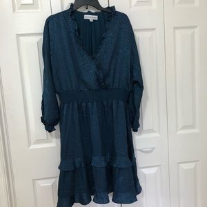 Ruffle party silky dress